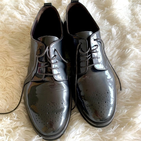 AGL Attilio Giusti Leombruni Flats Shoes 38,5 (7us) Made in Italy Patent Leather - Picture 1 of 12